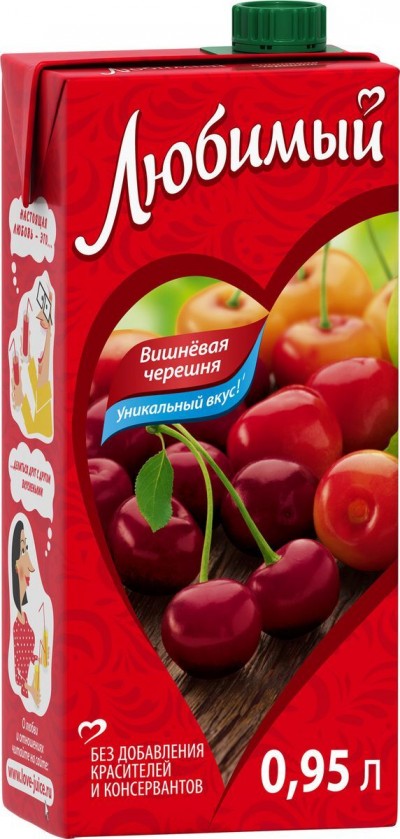 Нектар Любимый  Яблоко, вишня,черешня 0,95л