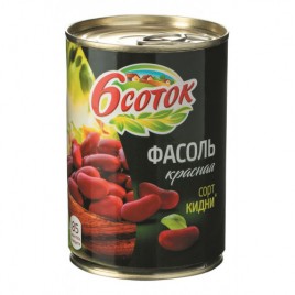 Фасоль красная в с/с 6 соток с ключ ж/б 400 г