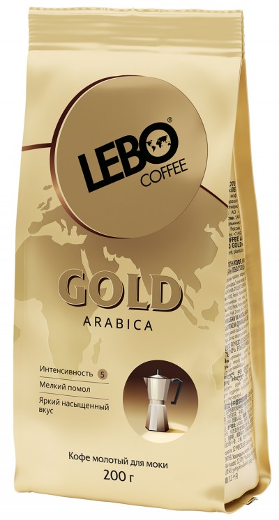 Кофе Лебо голд молотый 200г.