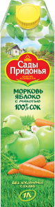 Сады придонья 1л яблоко-морковь с мякотью