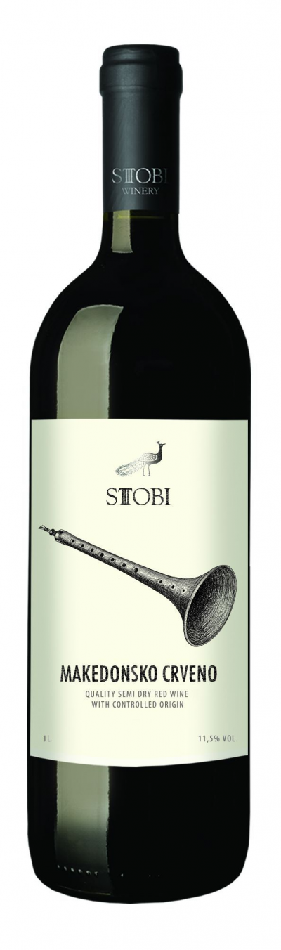 Вино "Македонское Красное" крас./полусух.11% 1л