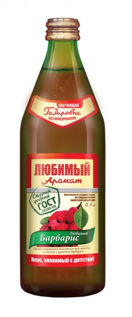 Вода Любимый аромат газ. Барбарис 0,45л с/б