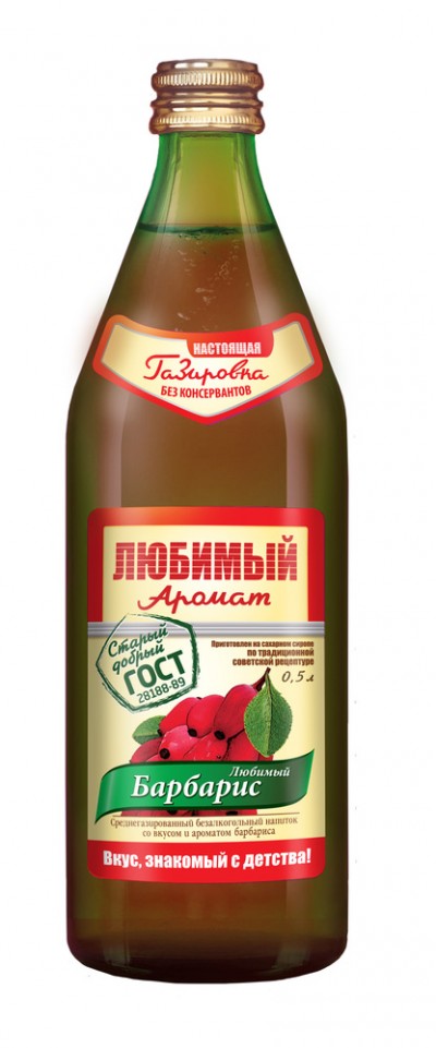 Вода Любимый аромат газ. Барбарис 0,45л с/б