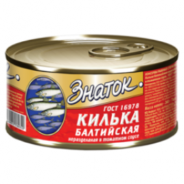 Килька Балтийская "Знаток" обжар. в т/с 240гр