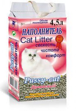 Наполнитель ПусиКет древесный (красный) 4,5л