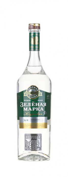 Водка Зеленая марка кедр 40% 0,7л.