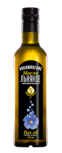 Масло Льняное нерафинированное 375мл. с/б Лукашинские