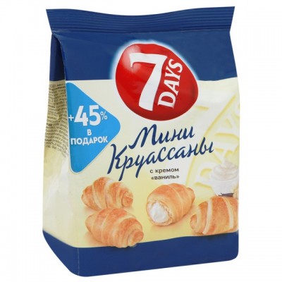Мини-Круассаны 7Days ваниль 105 гр.