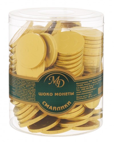 Шоко Монеты Смайлик 6гр.