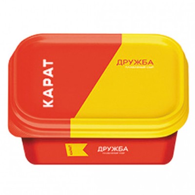 АКЦИЯ!!! БЗМЖ Сыр пл "Дружба"45%  п/кор 400гр Карат