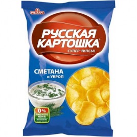 Чипсы Русская картошка  Сметана и укроп 80г