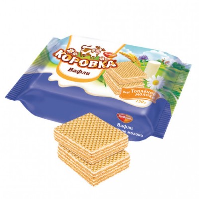 Вафли Коровка топленое молоко 150гр.