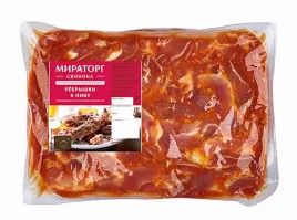 Мираторг Ребрышки свиные к пиву охл. 1кг