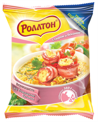 Вермишель Роллтон сыр-бекон 60г