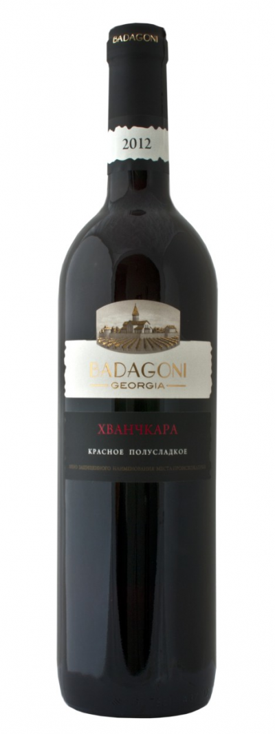 Вино Хванчкара кр. п/сл. 10-12% 0,75л. Бадагони