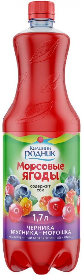 Морсовые ягоды Калинов Родник 1,7л. черника,брусника, ежевика