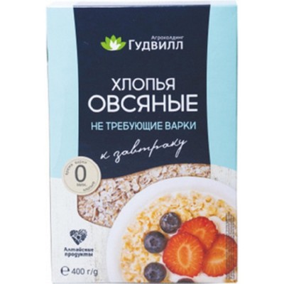 Гудвилл Хлопья Овсяные НТВ 400гр