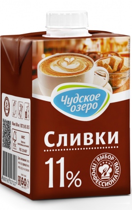 БЗМЖ Сливки Чудское озеро 11% 500мл