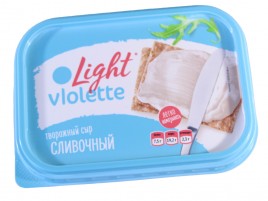 БЗМЖ Творожный сыр Виолетта Лайт Сливочный 60% 160г п/кор.