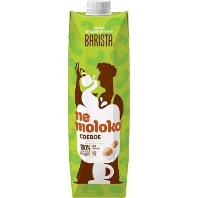 БЗМЖ Напиток овсяный соевый "Nemoloko "1л Бариста
