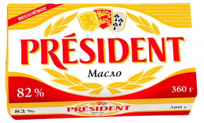 БЗМЖ Масло кисло-слив.-несол. "Президент" 82% 360г