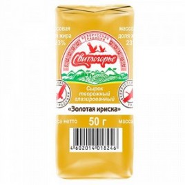 БЗМЖ Сырок твор. глазир.в карамели Золотая ириска  м.д.ж. 23% Свитлогорье 180г