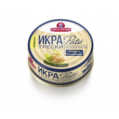 Икра трески 90г ж/б делик. люкс Пате
