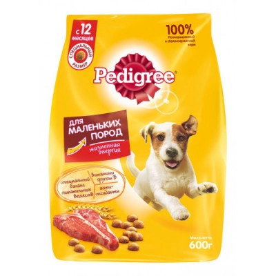 Педигри сух.д/взрослых собак мелких пород 600г.