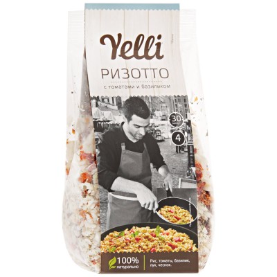 Yelli Ризотто с томатами и базиликом 250г