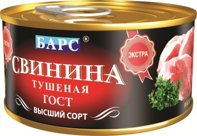 Барс Свинина туш. Экстра в/с. 325г.