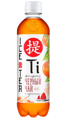 Холодный чай Ти черный с персиком 0,5л