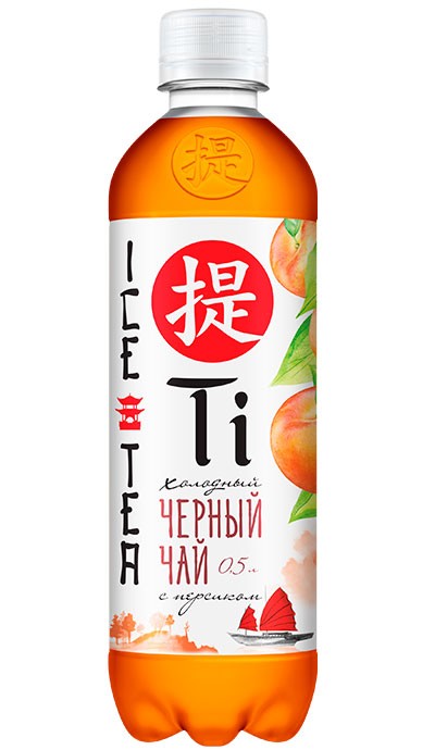 Холодный чай Ти черный с персиком 0,5л