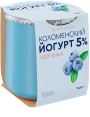 БЗМЖ Йогурт Коломенский черника 5% 140гр в глиняных горшочках