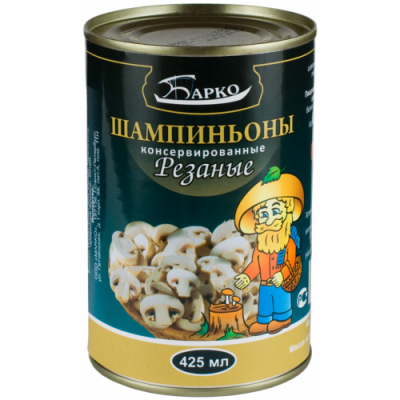Шампиньоны "Барко" резаные 425 мл.