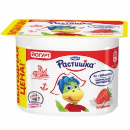 БЗМЖ Йогурт Растишка Клубника 110г