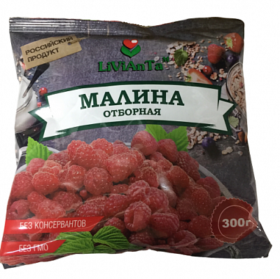 Малина замороженная 300г LiViAnTa