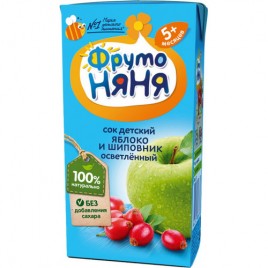 Сок ФрутоНяня Яблоко/шиповник 0,2л