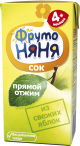 Сок ФрутоНяня яблоко прямого отжима 0,2л