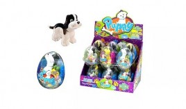 Пластиковое яйцо с игрушкой и драже Песики 10г