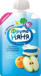 Пюре ФрутоНяня из яблок и абрикоса со сливками 90гр.м/уп.