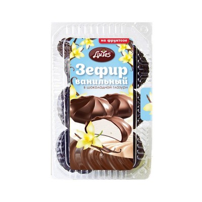 Зефир "Ди YeS" Ваниль.на фр.в шок.глазури 200гр.