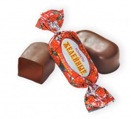 Конфеты Клубника со сливками желейные 1кг Красный октябрь