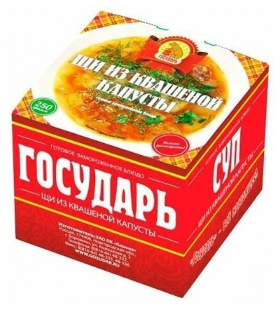 Щи из квашеной капусты 250г Государь-суп
