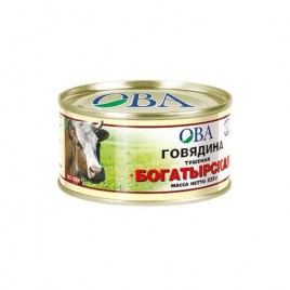 Говядина тушеная Богатырская "ОВА" СТО 325г Балтпроммясо