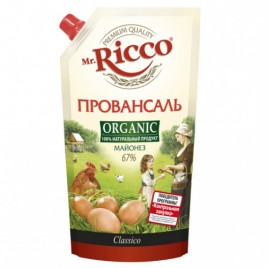 Майонез Mr.Ricco Органик 67% 400мл.