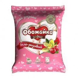 Зефир "Обожайка" бело-розовый 280гр Сормовская