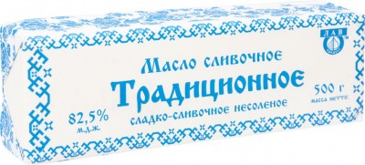 БЗМЖ Масло сливочное Традиционное 82,5% 500г Лав Продукт