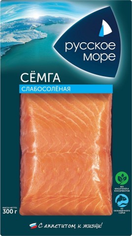 Семга с/с в/у филе- кусок Русское Море 300гр.