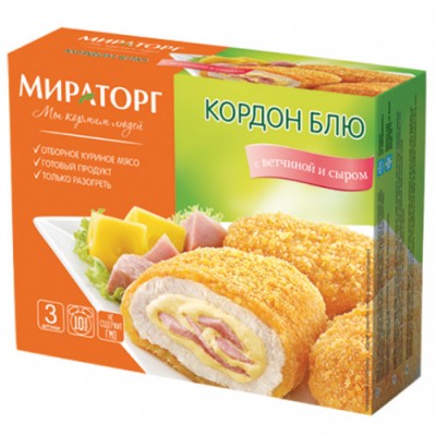 Кордон блю с ветчиной и сыром зам.405гр"Мираторг"