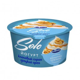 АКЦИЯ!!! БЗМЖ Йогурт "Экомилк Соло" кленовый сироп-грецкий орех 4,2% 130г